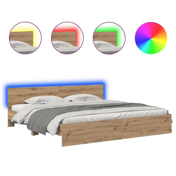 vidaXL S&auml;ngyn runko Artisan tammi 6FT Super King Size Tekninen puu