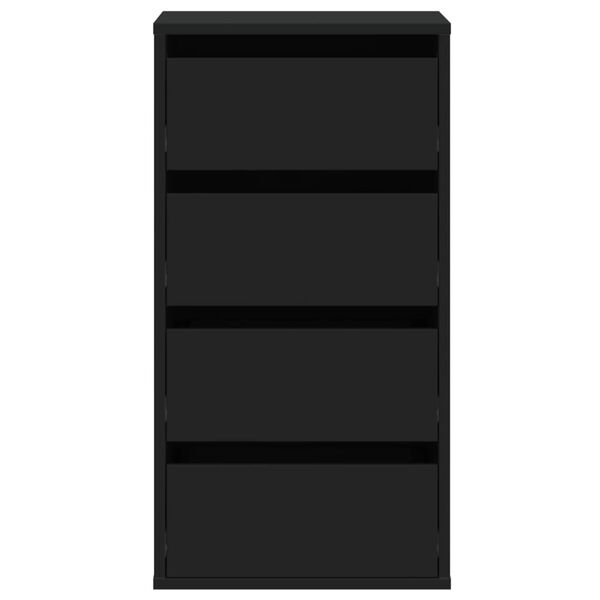 vidaXL Kulmalipasto musta 40x41x76 cm tekninen puu