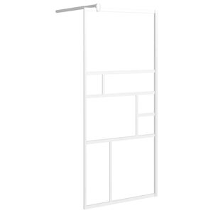 vidaXL Walk-in suihkusein&auml; 90x195 cm ESG-lasi valkoinen
