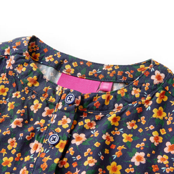 Lasten pitkähihainen mekko laivastonsininen 140