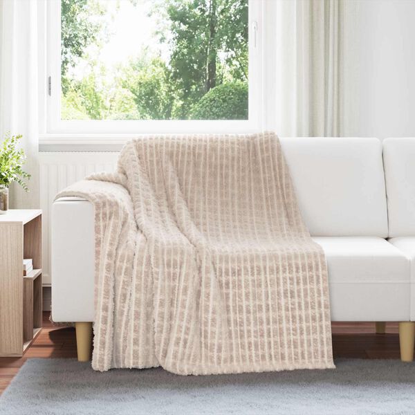 vidaXL Heittop&auml;&auml;llys 6 pcs Beige 200 x 150 cm Fleese