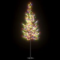 vidaXL Joulukuusi 600 värikästä LED-valoa kirsikankukka 300 cm
