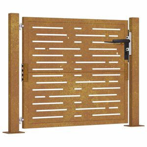 vidaXL Puutarhaportti 100x100 cm Corten-teräs neliönmuotoinen