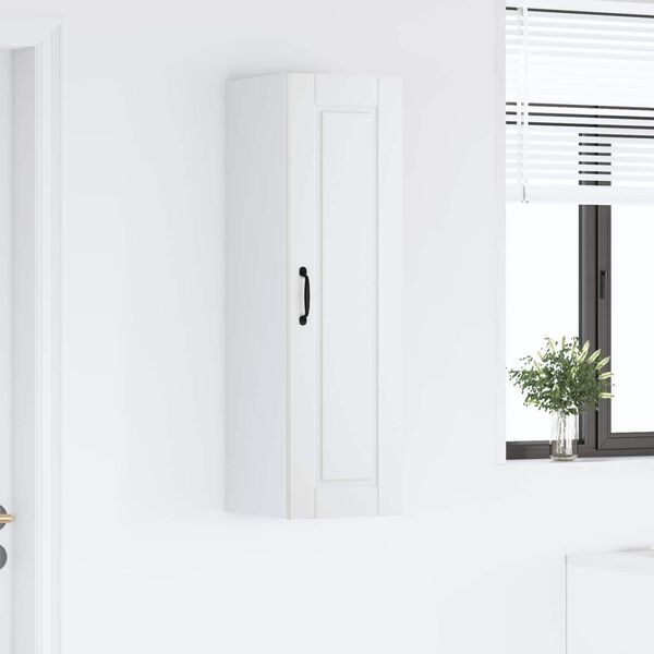 vidaXL Keitti&ouml;kaappi hyllyll&auml; Valkoinen 30 x 31 x 100 cm Tekninen puu