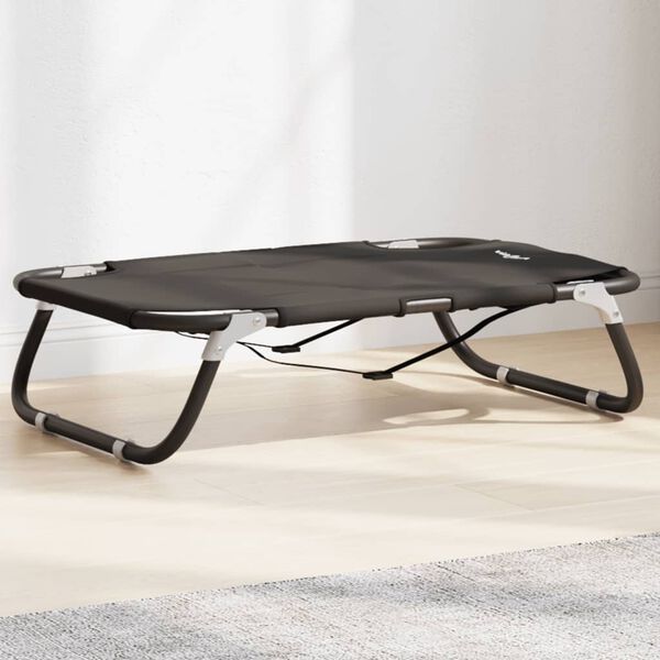 vidaXL Taitettava koiransänky antrasiitti Oxford kangas ja teräs