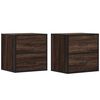 vidaXL Sein&auml;kaapit 2 kpl Ruskea Tammi 40x31x39,5 cm