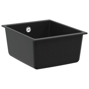 vidaXL Allas 80% kvartsia ja 20% hartsia 370 x 460 mm Musta