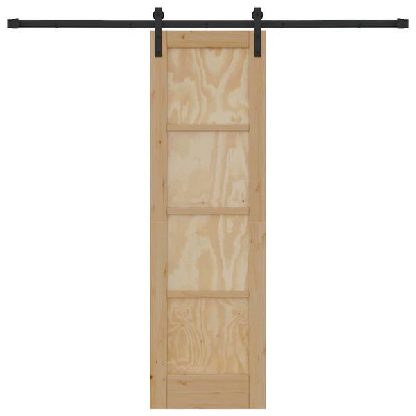 vidaXL Liukuovi Ruskea 61 x 198,5 cm Massiivinen m&auml;nty