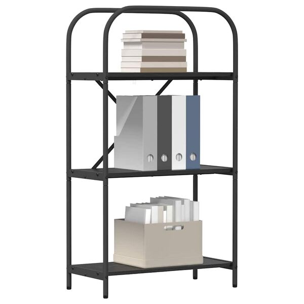 vidaXL Kirjahylly Musta tammi. 60 x 30 x 109 cm Tekninen puu