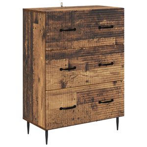 vidaXL Laatikkokaappi Vanha puu 66 x 34,5 x 89,5 cm Tekninen puu