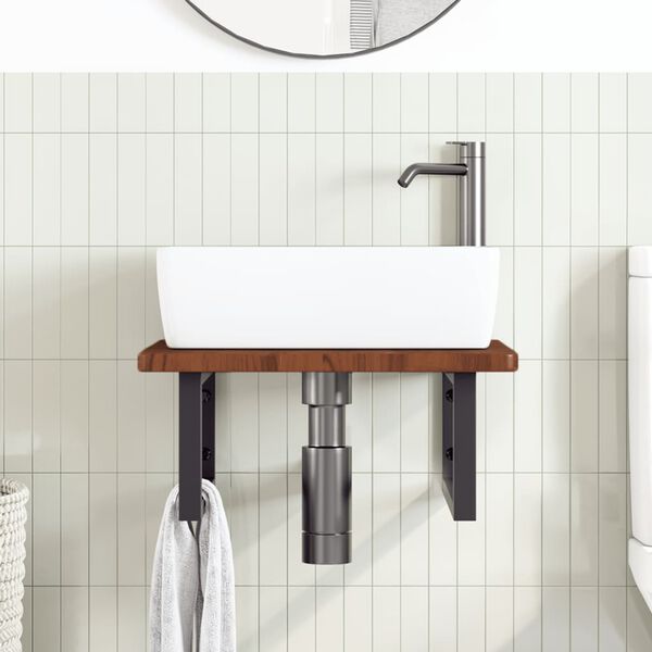 vidaXL Pesuallashylly sein&auml;lle ter&auml;s ja t&auml;ysi tammi