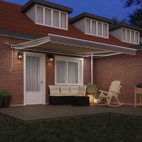 vidaXL Vetoutuva markiisi Beige 400 &times; 300 cm Polyesteri ja metalli