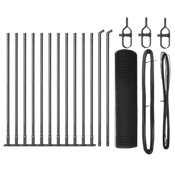 vidaXL Aitalatu Harmaa 25 x 0,6 m (19 x 19 mm verkko) Ter&auml;s ja PVC