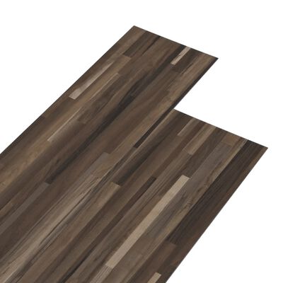 vidaXL PVC-lattialankut 5,02 m² 2 mm itseliimautuva raidallinen ruskea