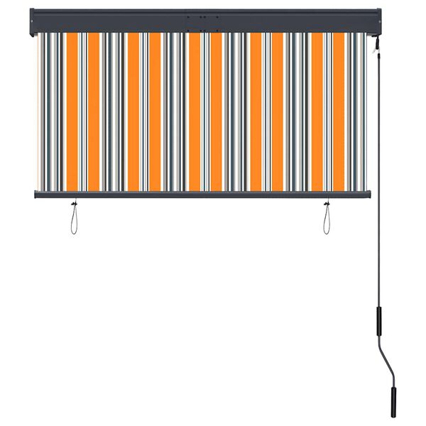 vidaXL Ulkorullaverho 120x250 cm keltainen ja sininen