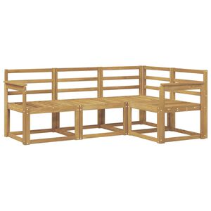 vidaXL Ulkosohvakokoelma 4 pcs valkoinen 187,5 x 128,5 x 73 cm