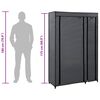 vidaXL Kokoontaitettava vaatekaappi harmaa 110 x 45 x 175 cm kangas