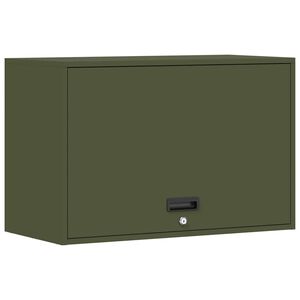 vidaXL Sein&auml;hylly autotalliin Oliivinvihre&auml; 80 x 40 x 53 cm