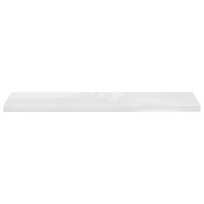 vidaXL Kelluva seinähylly korkeakiilto valkoinen 120x23,5x3,8 cm MDF