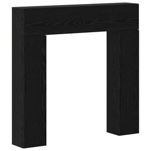 vidaXL Takan kehys Musta tammi 102 x 18 x 100,5 cm Tekninen puu