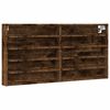 vidaXL Vitriinikaappi savutammi 100x8,5x50 cm tekninen puu