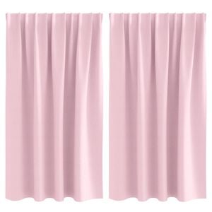 vidaXL Piment&auml;v&auml; verho renkailla 2 pcs Vaaleanpunainen 140 x 140 cm