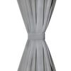 vidaXL Mikro-satiiniverhot silmukoilla 2 kpl 140x225 cm Harmaa