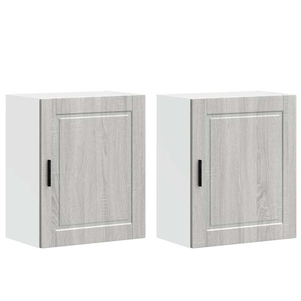 vidaXL Keittiön seinäkaapit 2 kpl Porto harmaa sonoma suunniteltu puu