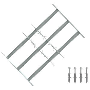 vidaXL Ikkunoiden turvaverkko 3 ristikkopalkilla 3 pcs 430-740 mm