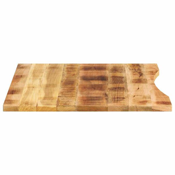 vidaXL Pöytälevy kaarella 100x80x2,5 cm täysi karkea mangopuu