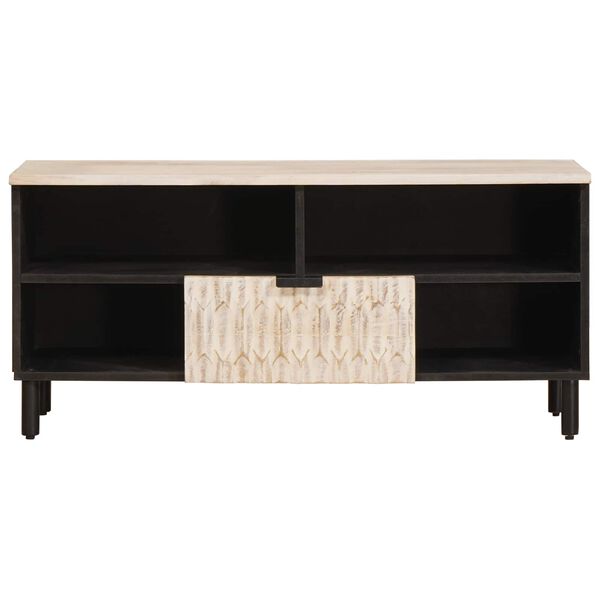 vidaXL TV-kaappi Valkoinen pesu viimeistely 100 x 33,5 x 46 cm