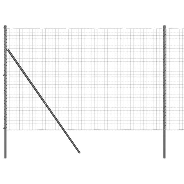 vidaXL Aita paalujen kanssa Harmaa 1.5 x 10 m Ter&auml;s