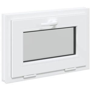 vidaXL Kellari-ikkuna RISOR 60 x 40 cm PVC ja lasi valkoinen