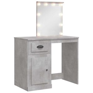 VidaXL Peilip&ouml;yt&auml; LED-valoilla betoninharmaa 90x42x132,5 cm