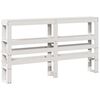 vidaXL S&auml;ngynp&auml;&auml;ty hyllyill&auml; valkoinen 120 cm t&auml;ysi m&auml;nty