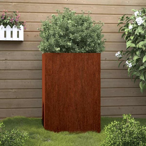 vidaXL Kukkalaatikko 52x48x75 cm Corten ter&auml;s