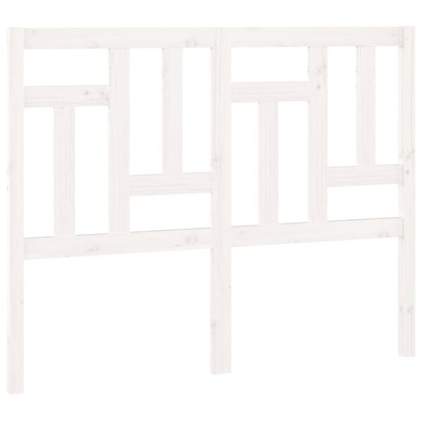 vidaXL S&auml;ngynp&auml;&auml;ty valkoinen 125,5x4x100 cm t&auml;ysi m&auml;nty