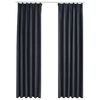 vidaXL Pimennysverhot koukuilla 2 kpl antrasiitti 140x245 cm