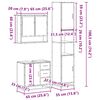 vidaXL 3-osainen Kylpyhuonekalustesarja Sonoma-tammi tekninen puu