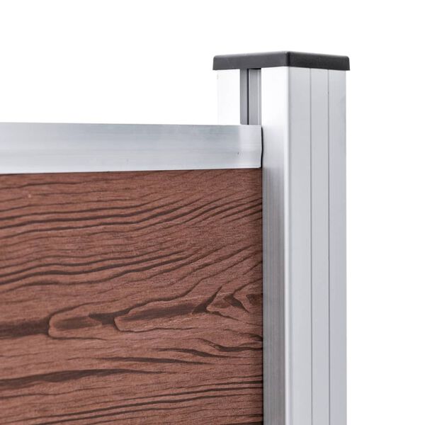 vidaXL Puutarha-aita WPC 699x106 cm ruskea