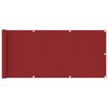 vidaXL Parvekkeen suoja punainen 75x400 cm HDPE