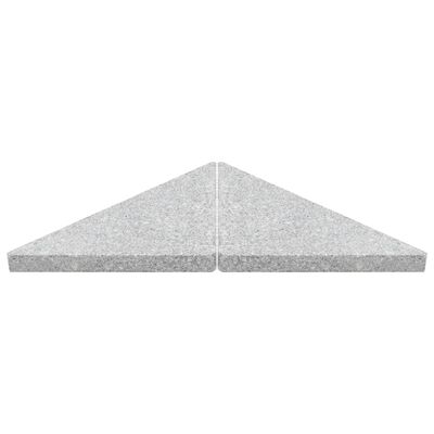 vidaXL Päivänvarjon aluspaino graniitti 15 kg kolmionmuotoinen harmaa