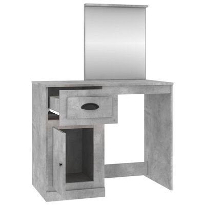 vidaXL Peilipöytä betoninharmaa 90x50x132,5 cm tekninen puu