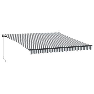 vidaXL K&auml;sin kelattava markiisi antrasiitti/valkoinen 400x350 cm