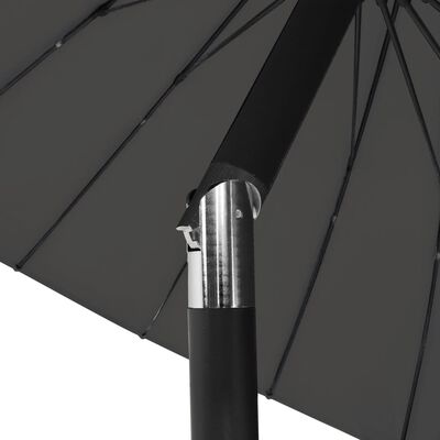 vidaXL Aurinkovarjo alumiinitanko 270 cm antrasiitti