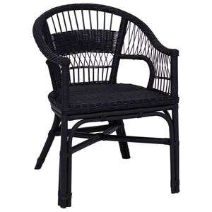 vidaXL Pinottava tuoli Musta 60 x 60 x 81 cm Rottinki