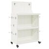 vidaXL Ty&ouml;kaluk&auml;rry valkoinen 65 x 35 x 111 cm Kylm&auml;valssattu ter&auml;s