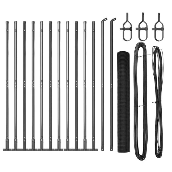 vidaXL Aitalatu Harmaa 25 x 1 m (12 x 12 mm verkko) Ter&auml;s