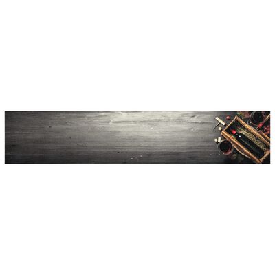 vidaXL Keittiön pestävä lattiamatto viinipullo 60x300 cm sametti