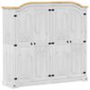 vidaXL Vaatekaappi Corona valkoinen 194x52x186 cm t&auml;ysi m&auml;nty